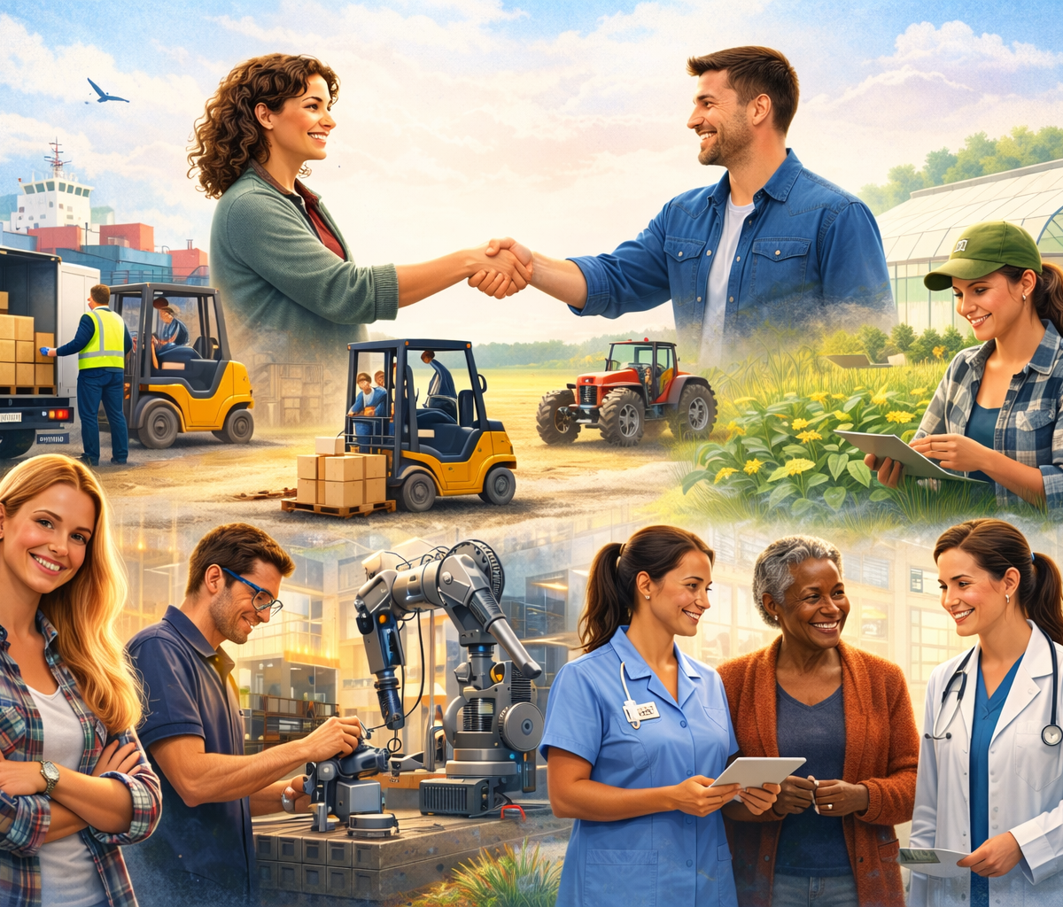 Professionals collaborating across sectors